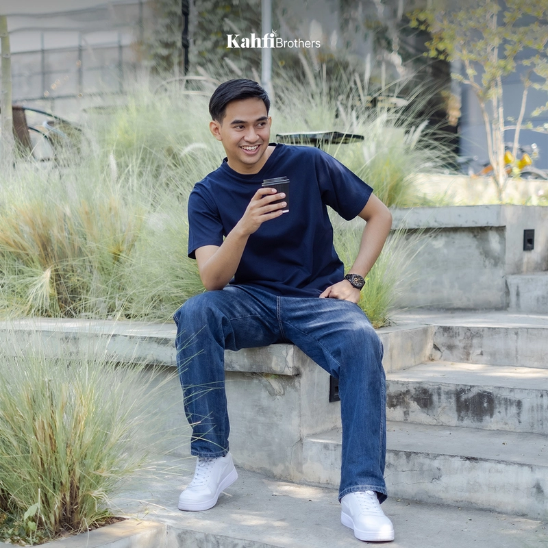 Product image T-shirt V neck Pria combed - BIN NAVY XXL all variant